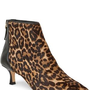 Bruno Magli NEW Leopard Haircalf Ankle Boot in Brown and Black Size 10